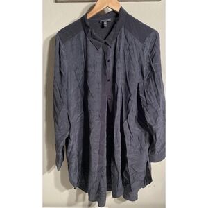 Eileen Fisher Charcoal Button Down Shirt